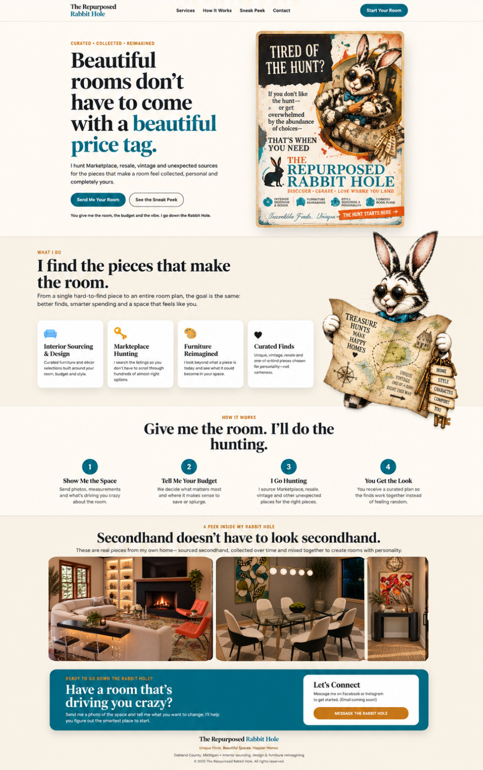 The Repurposed Rabbit Hole brand and sourcing concept