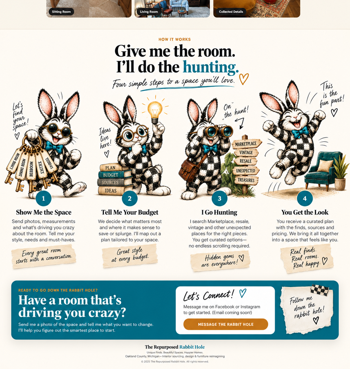 How it works with four Rabbit Hole rabbits